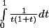  \int_0^{1}\frac{1}{t(1+t)} dt 